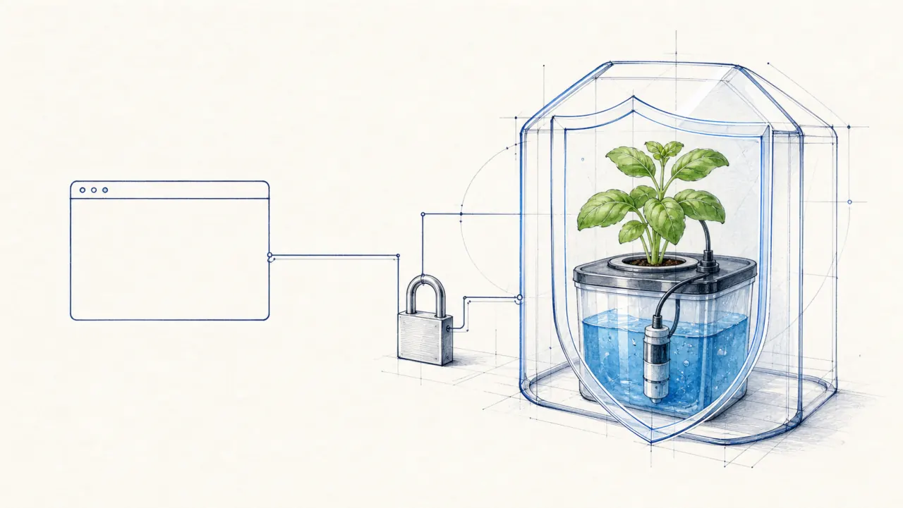 Dessin architectural représentant la protection des données